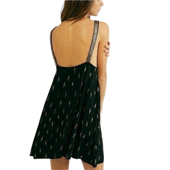 Free People Intimately Rising Sun Sequin Mini Dress Tunic Size Small - Picture 3 of 12